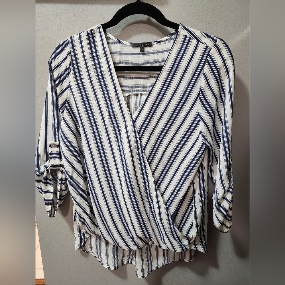 West Kei striped 3/4 length shirt